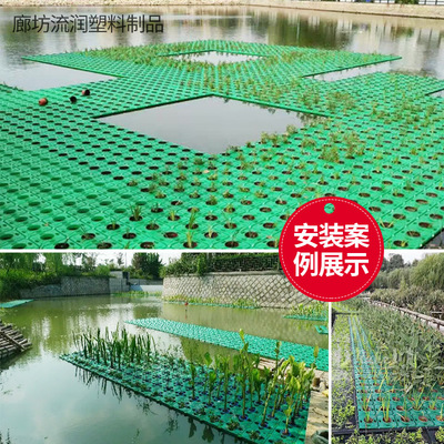 人工浮岛水面绿化河道治理浮床 水上种植造景生态浮岛规格可定制